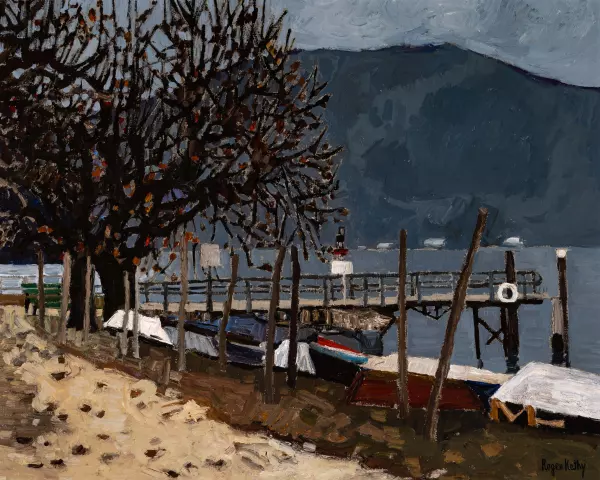 Hafen mit Baum