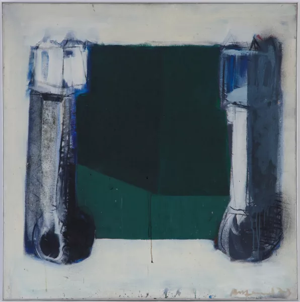 Roger Pfund — "2 candélabres sur vert"