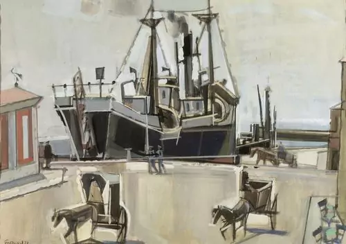 ROLAND GUIGNARD — Hafenszene. — Koller Auktionen