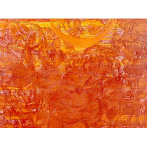 Rolf Dürig — Komposition in Rot, Orange und Gelb.