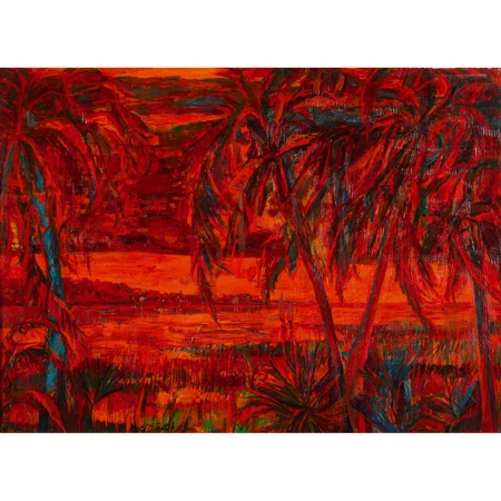 Uferlandschaft mit Palmen