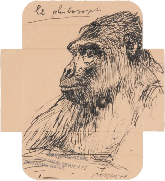 Rolf Iseli — 2 Werke aus "Boyards-Serie": Angriff der Krähen; Le philosoph, 1974