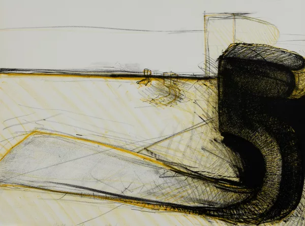 Rolf Iseli — Liegende Fünf, 1970, aus "Graphikmappe des Schweizerischen Kunstvereins", 1975