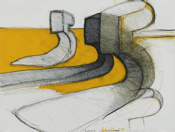 Rolf Iseli — 2 Blätter: Fünf, 1970; Liegende Fünf, 1970, aus "Graphikmappe des Schweizerischen Kunstvereins", 1975