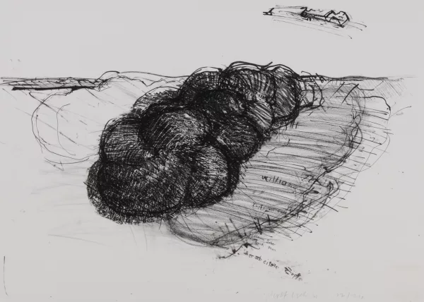 Rolf Iseli — 2 Blätter: Chlämmerli Kunstkreis Luzern, 1970; Überarbeitete Züpfe, 1971
