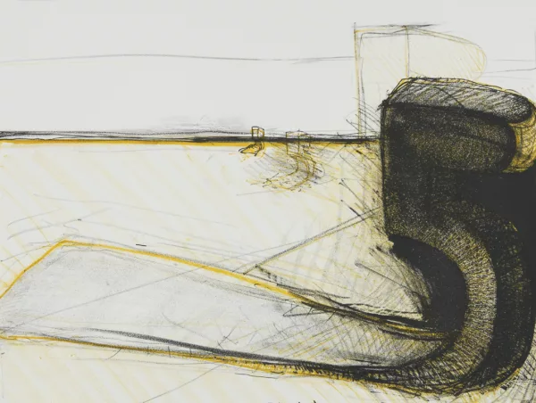 Rolf Iseli — Liegende Fünf, 1970, aus "Graphikmappe des Schweizerischen Kunstvereins", 1975
