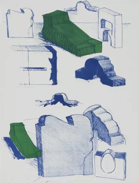 Rolf Iseli — 3 Blätter: Stockhorn mit Fuss, 1968; Das lithografische Werk, 1970; Press-Art, 1980