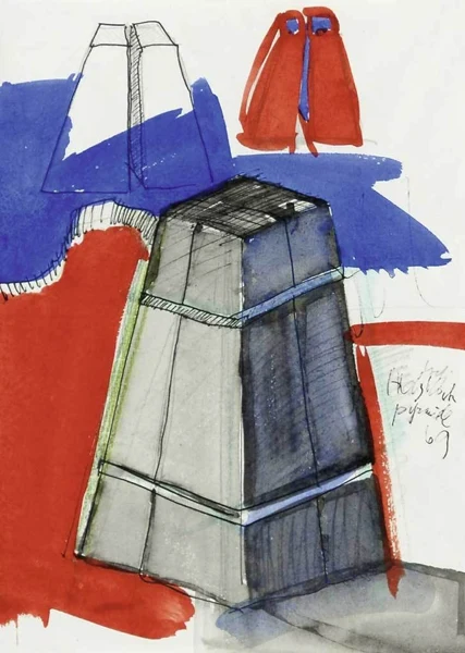 Rolf Iseli — Holzblockpyramide, 1969
