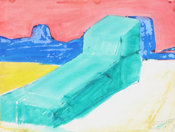 Rolf Iseli — Skizze zu Landschaft mit grünem Fuss, 1968
