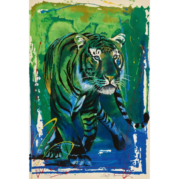 Rolf Knie — "Tiger stehend blau".