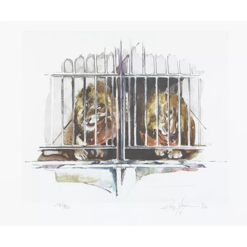 Rolf Knie — Zwei Tiger im Käfig.