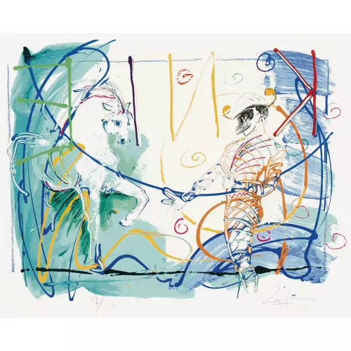 "Clown und Pferd in der Manege"