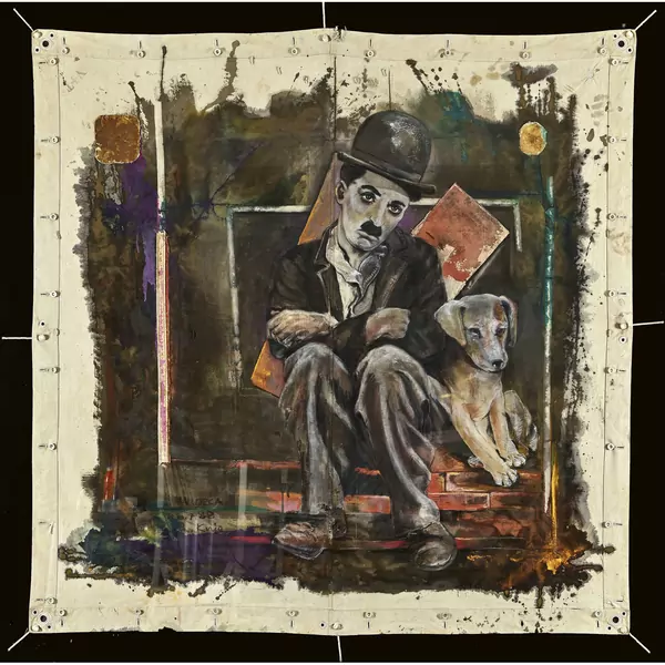 Charlie Chaplin mit Hund Scraps in "Ein Hundeleben"