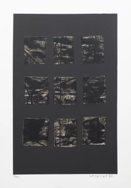 Rolf Leuzinger — Rudolf LEUZINGER (1937) 'Sans Titre', sérigraphie en noir