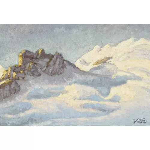 Rolf Vollé — Sonnige Winterlandschaft im Gebirge.