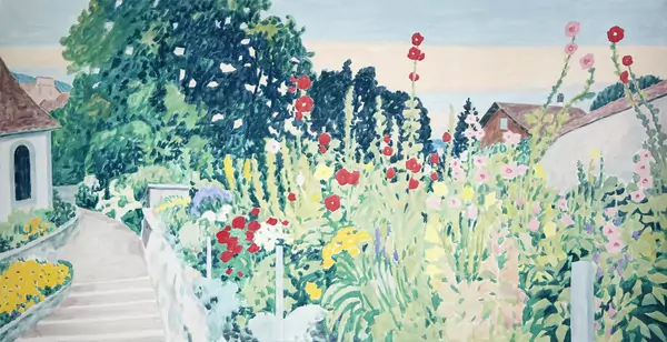 Sommergarten mit Rittersporn