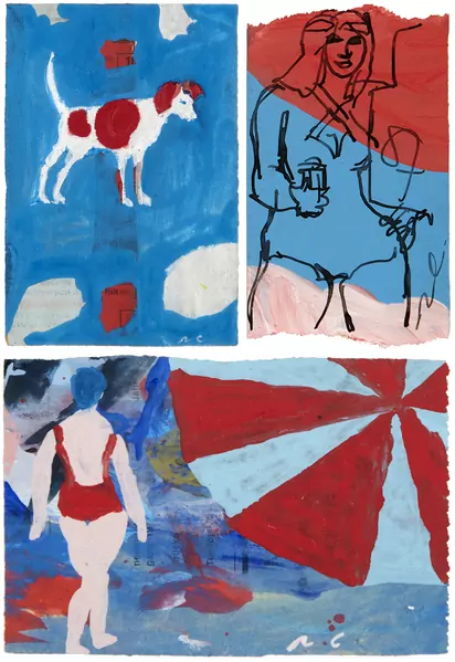 Blau und Rot
