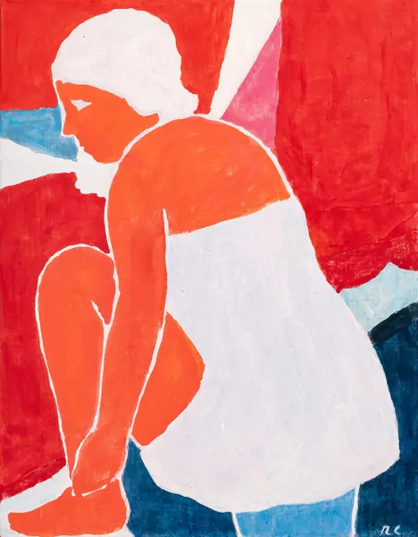 Hockende Frau. 2016