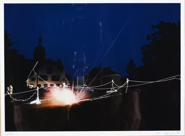 Roman Signer — Ohne Titel (aus Aktion Koffer Schloss Greifenstein), 1991