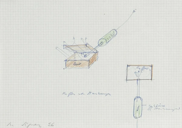 Roman Signer — Koffer und Staubsauger, 1996
