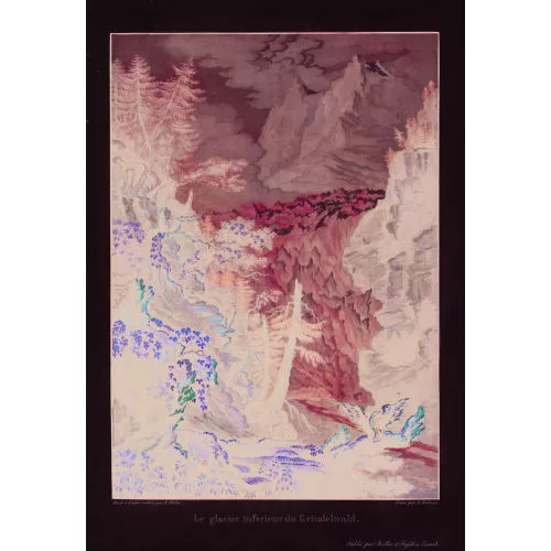 Rudolf Bodmer — "Le glacier inferieur du Grindelwald".