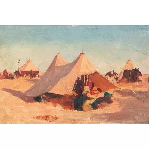 Rudolf Durheim — "Camp de soldats au désert".