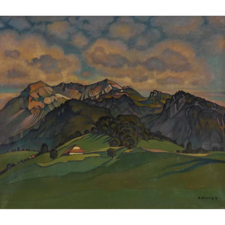 Hügelige Landschaftspartie
