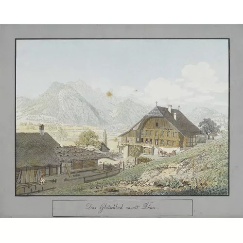 Rudolf Follenweider — "Das Glütschbad unweit Thun".