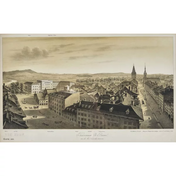Rudolf Huber — "Panorama de Berne vu de la Tour des prisons".