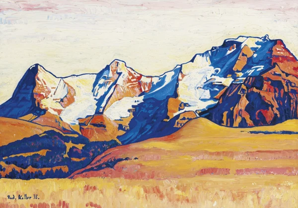 Rudolf Keller — EIGER, MÖNCH UND JUNGFRAU, 1938MOUNTAIN PEAKS EIGER, MOENCH AND JUNGFRAU, 1938