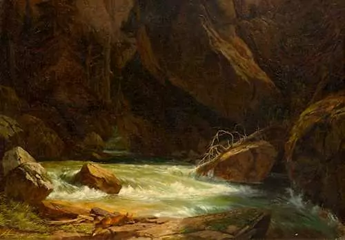RUDOLF KOLLER — Fox by a stream. 1851. — Koller Auktionen