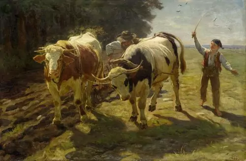 RUDOLF KOLLER — Pflügender Bauer. 1880. — Koller Auktionen