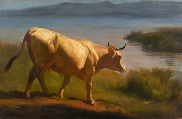 Rudolf Koller — Kuh, ins Wasser schreitend, 1865