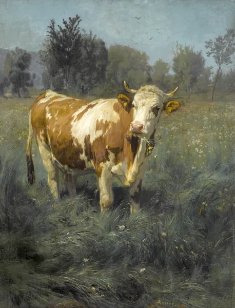 Rudolf Koller — Kuh auf der Wiese.