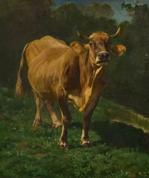 RUDOLF KOLLER — A standing cow. 1874. — Koller Auktionen