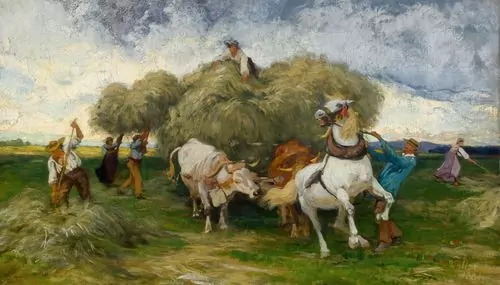 RUDOLF KOLLER — Heuernte. 1881. — Koller Auktionen