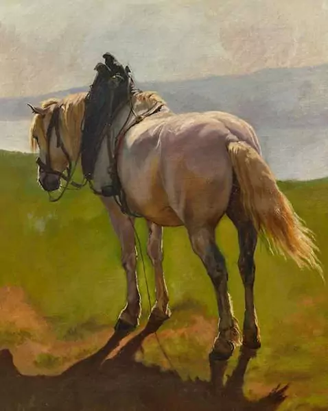 RUDOLF KOLLER — Grey horse. — Koller Auktionen