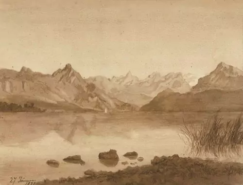 RUDOLF KOLLER — Seelandschaft. 1871. — Koller Auktionen