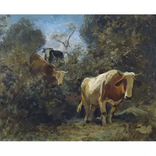 Landschaft mit Kühen