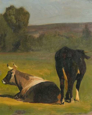 RUDOLF KOLLER — Kühe auf der Weide, Studie. — Koller Auktionen
