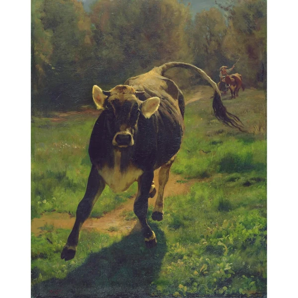 Rudolf Koller — RENNENDES KALB RUNNING CALF