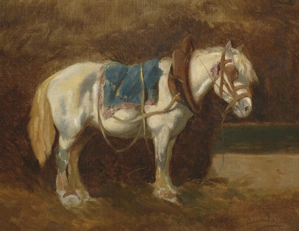 Rudolf Koller — Gesattelter Schimmel, 1850