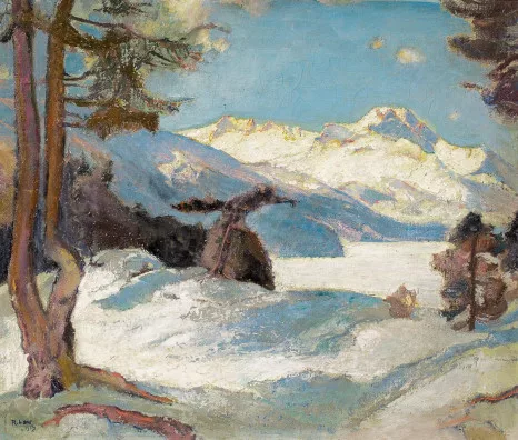 Rudolf Löw — Piz da la Margna mit Silsersee, 1924