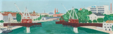 St. Albanbrücke im Bau, um 1953–1954