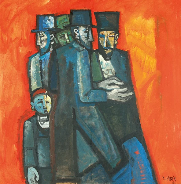Rudolf Mirer — Männer mit Zylinder, 1985