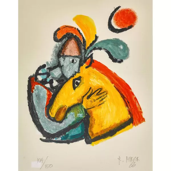 Harlekin mit Pferd