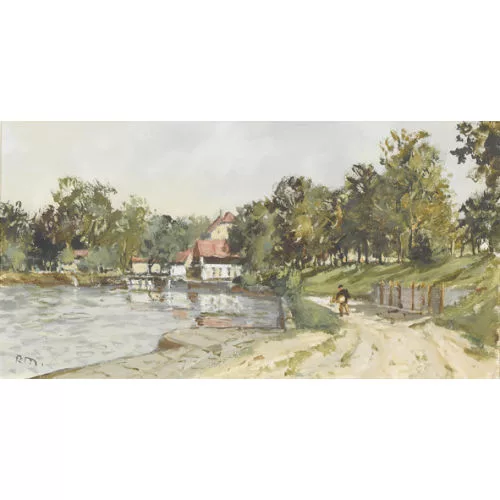Rudolf Müller — Uferpartie bei Dannemarie.