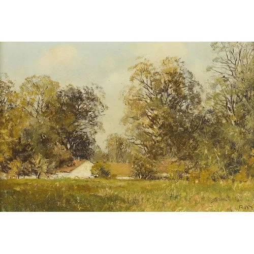 Rudolf Müller — Wiesenlandschaft mit Gehöft.