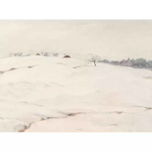Rudolf Müller — Winterliche Landschaft mit Gehöft.