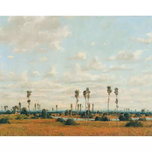 Rudolf Müller — Weite Landschaft mit Pappeln.